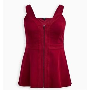 Torrid Wanda Maximoff Cosplay | Wandavision Inspired PEPLUM CREPE ZIP-FRONT TOP